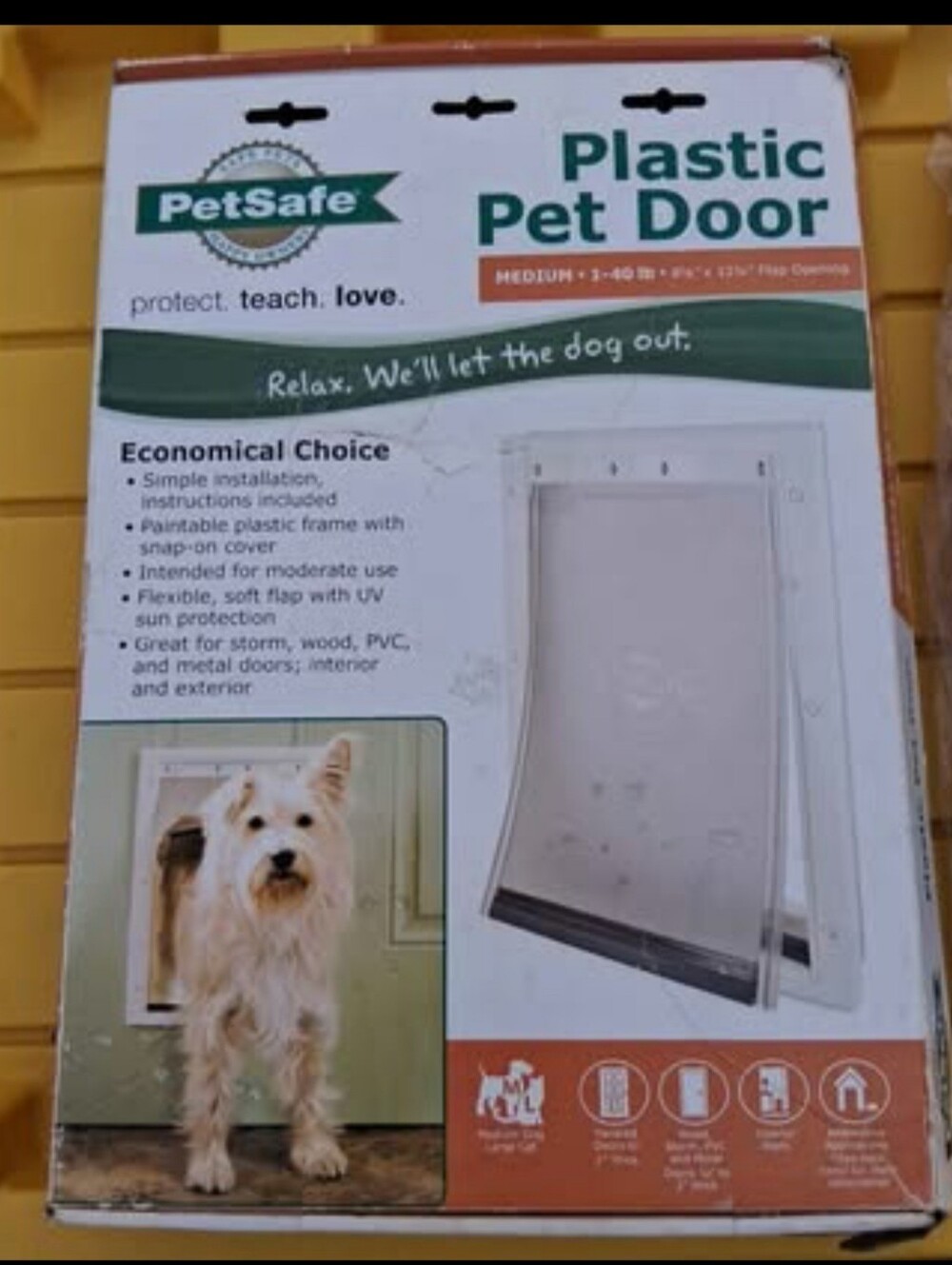 PetSafe PPA00-10959  Medium Pet Door with Soft Tinted Flap for Dogs and Cats NEW